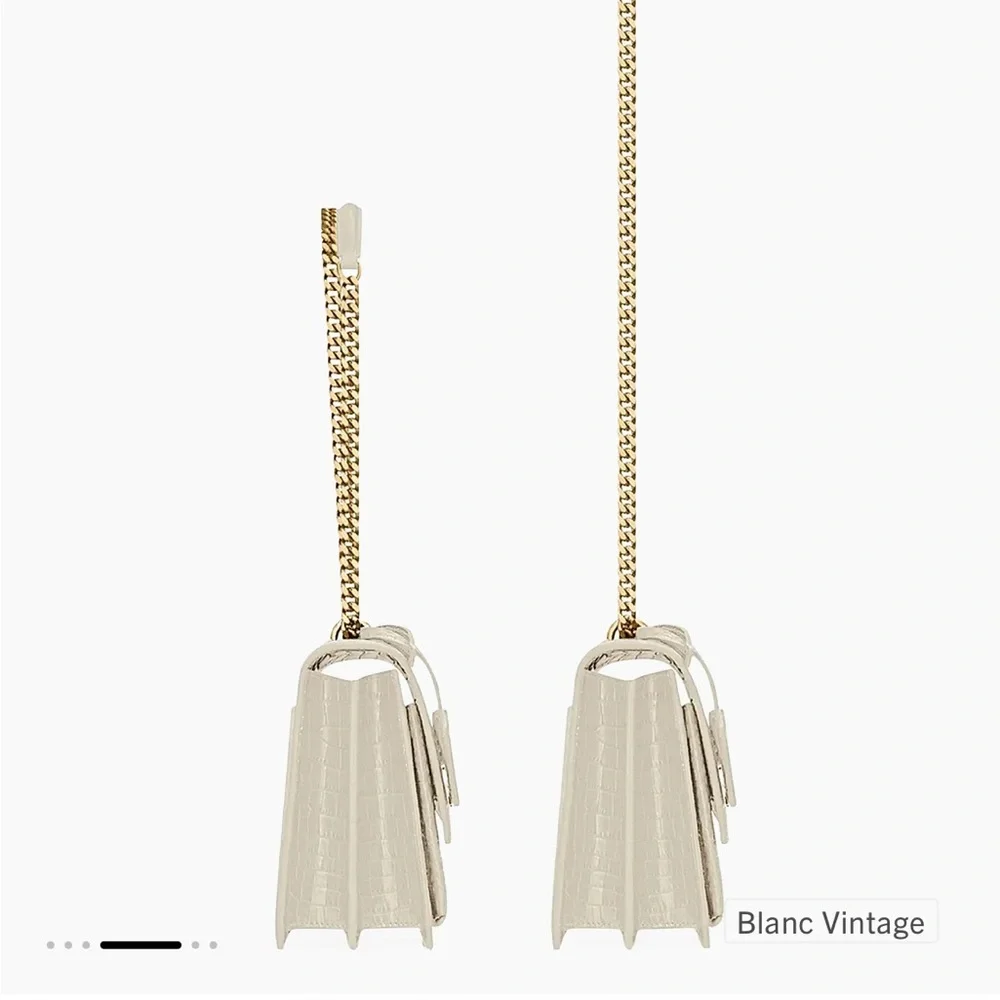 Saint Laurent Sunset Medium Croc Embossed Bag - Picture 3 of 15